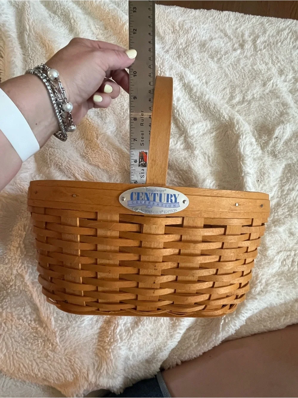 Longaberger Natural Brown Woven Handled Basket